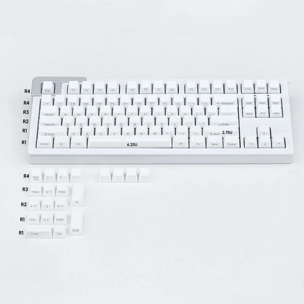 Xiaomi Large Carbon Solid Color Genuine/Side Engraved Keycaps PBT Thermal Sublimation for OEM Gateron MX Mechanical Keyboards