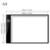 A3/A4 3 Level Dimmable Led Light Pad Drawing Board Pad Tracing Light Box Eye Protection Easier for Diamond Painting Cross Stitch