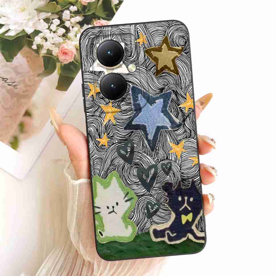 

Cute Cartoon Silicone Case For Vivo Y35M Plus V2279A Full Cover Protection For Vivo Y35M+ Y 35M Plus Y35MPlus Phone Shell Capa Vivo Y35m Plus