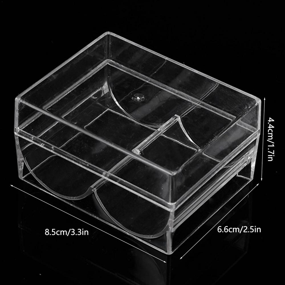Poker Chips Box Acrylic Fine Chips Transparent Box Casino Gambling Chips Storage Case With Covers Coin Collection Holder Boxes