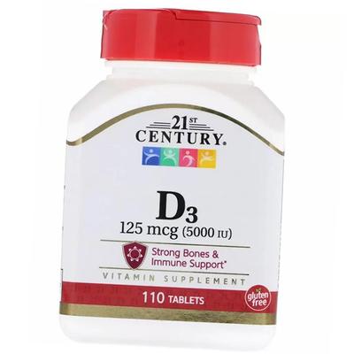 Vitamin D3, Strong Bones & Immune Support, Vitamin D3 5000, 110tab (36440069)