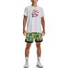 Under Armour Cartoon Pattern Printed Crew Neck Pullover American Vintage T-Shirt Men Tops White 1374213-100