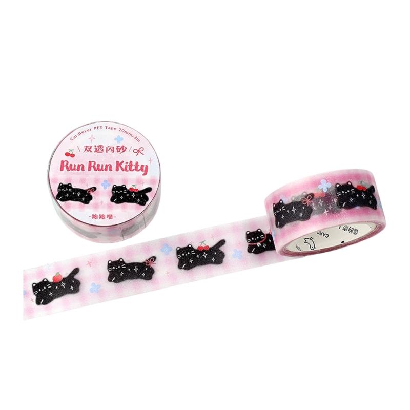 

Cartoon PET Tape for Craft 20mmx3m Decorative Tape Scrapbooking Decoration Tape Craft Supplies for Journal Wrapping