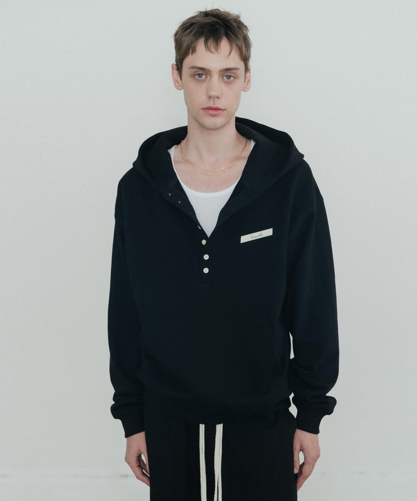 Tailor Cotton Sweat Hoodie Black