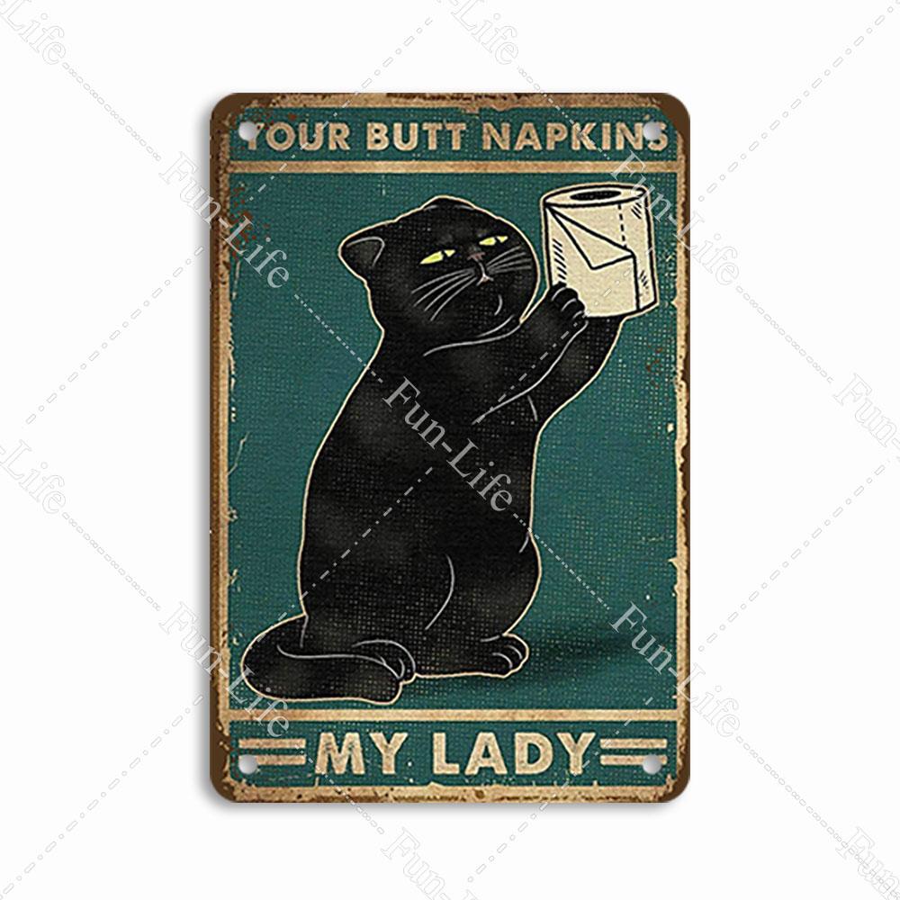 Vintage Cat Metal Sign Poster, Home Decor, Retro Animals Tin Sign, Living Room, Pet Shop, Bar, Hotel, 20x30cm