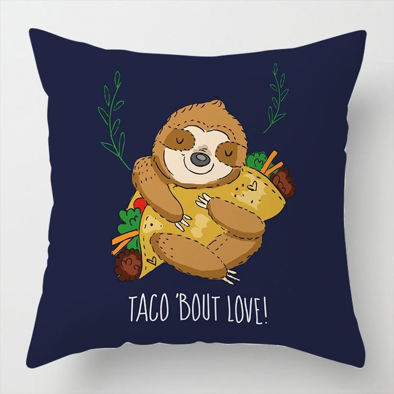 Cartoon Gift Pillow Sofa Bay Window Linen Cushion Cover