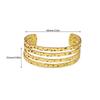 Titanium steel open bracelet gold-plated adjustable metal bracelet female exaggerated fashion hip-hop