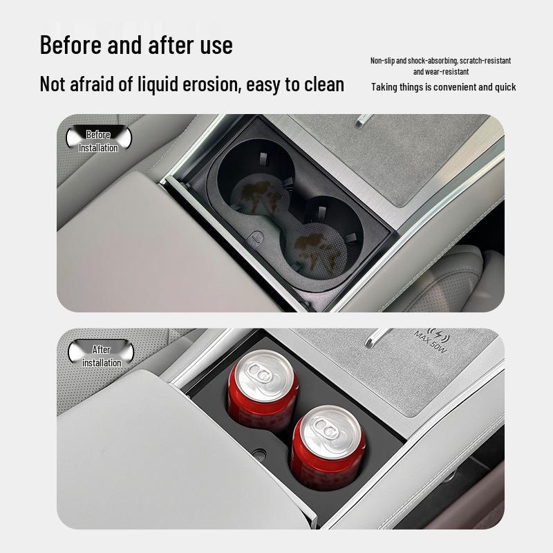 Denza N9 Central Control Silicone Cup Holder Mat - Waterproof, Anti-Slip, Protective Interior Accessory