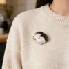 Delicate Drip Glaze Hedgehog Pin Elegant Jewelry Item For Clothing Accent Accessories Handmade Gift For Friend