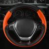 DIY Car Braid On Steering Wheel Cover Soft Fiber Leather Braid On the Steering-wheel of Car Protector Stitching Color