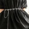 Rhinestone Body Jewelry Tassel Bikini Belly Chain Adjustable Heart Waist Chain  Female