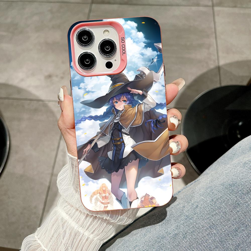 

Mushoku Tensei Roxy Mobile Phone Case for iPhone 17 16 15 14 13 12 11 X XR XS 8 7 Air Pro Max Plus Translucent Pink Cover iPhone 13