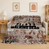 Classic The Walking Dead Rick Daryl Horror TV Flannel Blanket Soft Warm Throw Blanket for Bedroom Living Room Bed Travel Picnic