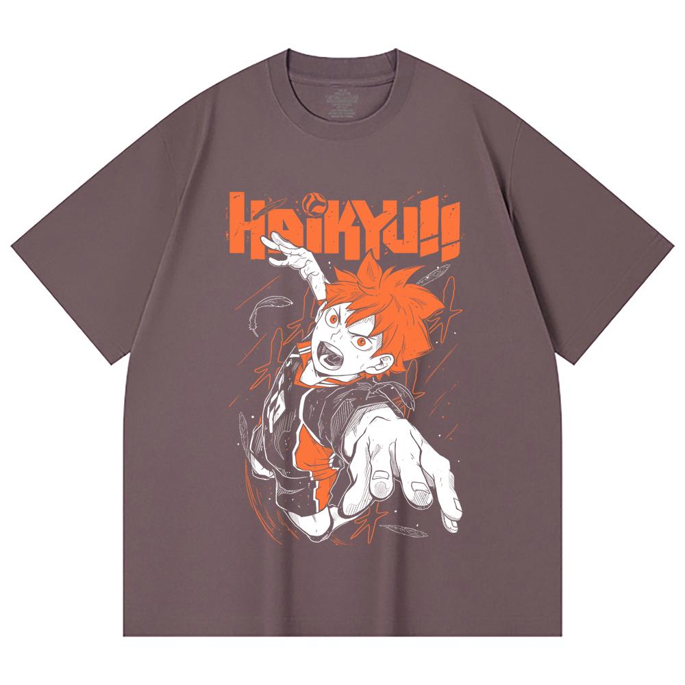 230 Gsm 100% Cotton Haikyu V1 Hinata Print Unisex Heavy Cotton T Shirt