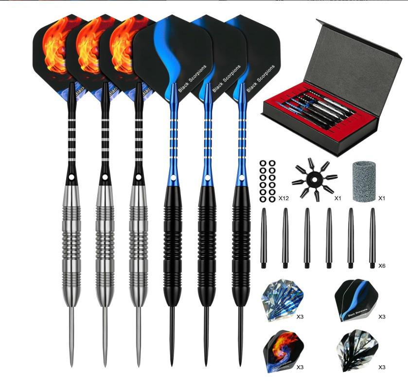 Premium 6-Piece Aluminum Alloy Darts Set - 22g & 23g, Drop-Resistant, Needle-Type, In Stock