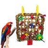 Hanging Parrot Swing Play Ladder Wood/Seagrass Parrot Molars Climbing Net For Parakeet Cockatie