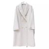 French Style Double-Breasted Reversible Wool Tweed Coat Women's Mid-Length Cashmere Blend Versatile Chic