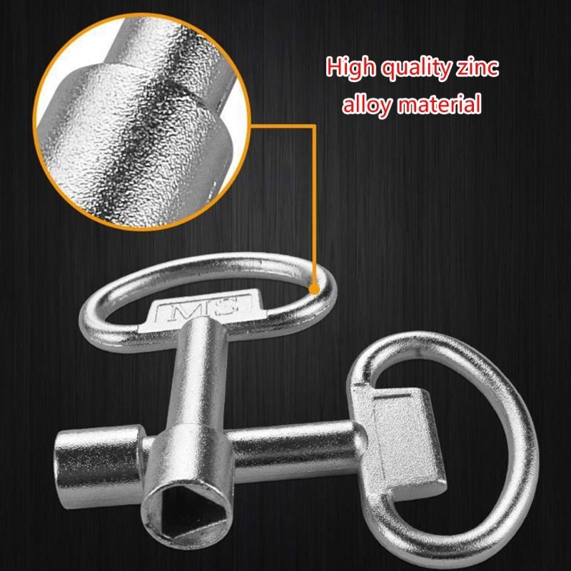 Functional Universal Cross Key Zinc Alloy Plumbers Key Utility Keys for Electric Cabinet Locks Convenient and Reliable