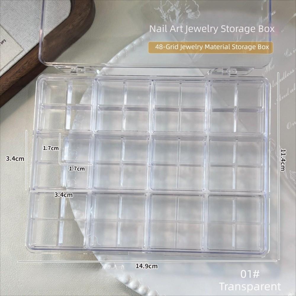 Big Size Nail Accessories Storage Box Transparent Nail Art Packing Storage Container Nail Artists