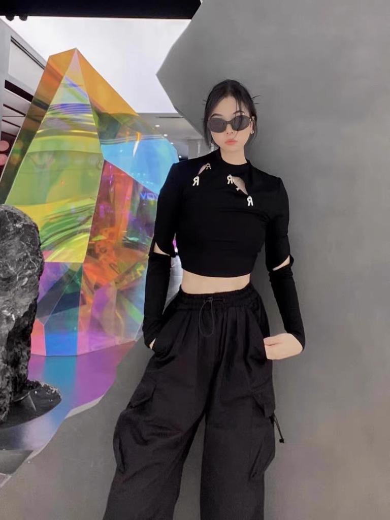 Women's Retro Hip Hop Wide-Leg Workwear Pants