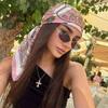 2026 Satin Square Scarf Women Paisley Hijab Elegant Print Silk Neckerchief Shawl Wraps Headband Handle Hair Accessories Bandana