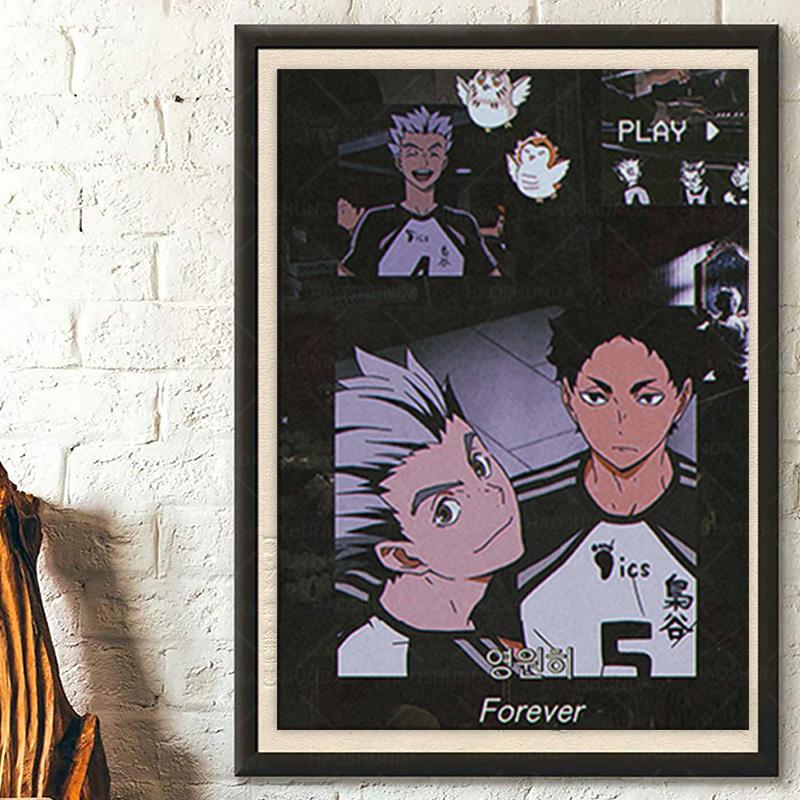 

Бокуто и Акааси Хайкю Аниме Холст Живопись Декор Настенные рисунки Спальня Кабинет Дом Украшение гостиной Печать Плакат