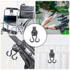 Adjustable Stroller Accessory Hanger Clip Double Hook Designing Easy Installation No Tools Required for Busy Parents