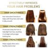 Kollagen-Keratin-Haarmaske für trockenes und strapaziertes Haar, revitalisierendes Haar, glättet weiches, glattes Haar, spendet Feuchtigkeit, Haarbehandlung, Haarpflege