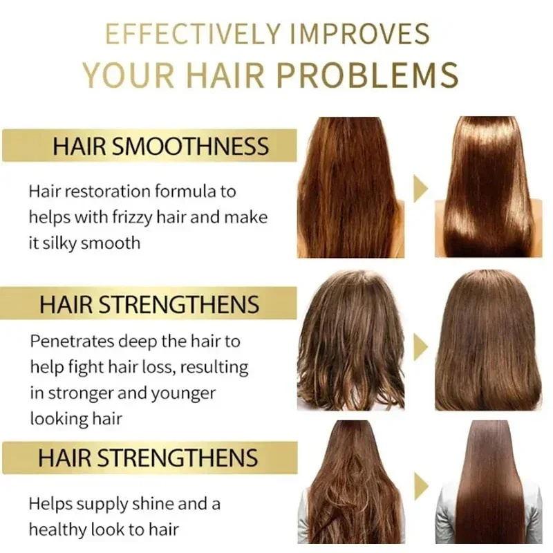 Kollagen-Keratin-Haarmaske für trockenes und strapaziertes Haar, revitalisierendes Haar, glättet weiches, glattes Haar, spendet Feuchtigkeit, Haarbehandlung, Haarpflege