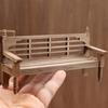 Realistic Wooden Dollhouses Chair 1/12 Scale Miniature Furniture Model Figurine For Park Scene Decoration Craft Project