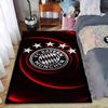 "FC Bayern München Logo Teppich mit Sternen auf Rot-Schwarzem Hintergrund" Geeignet für die Verwendung als Anti-Rutsch-Matte für Wohnzimmer Schlafzimmer Sofas