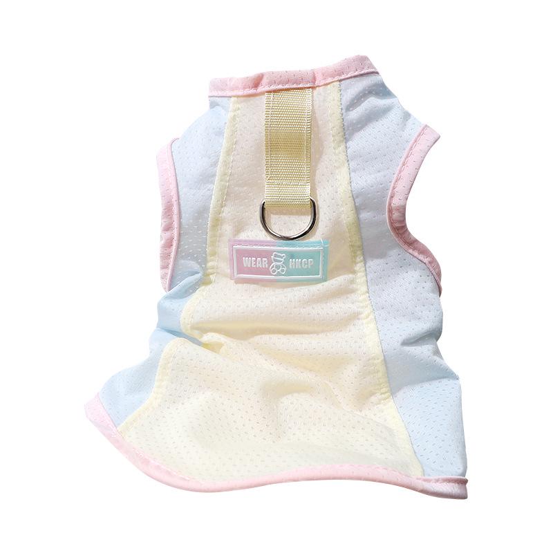 Cool Summer Ice Silk Dog Vest: Breathable, Thin & Colorful Two-Legged Pet Clothing