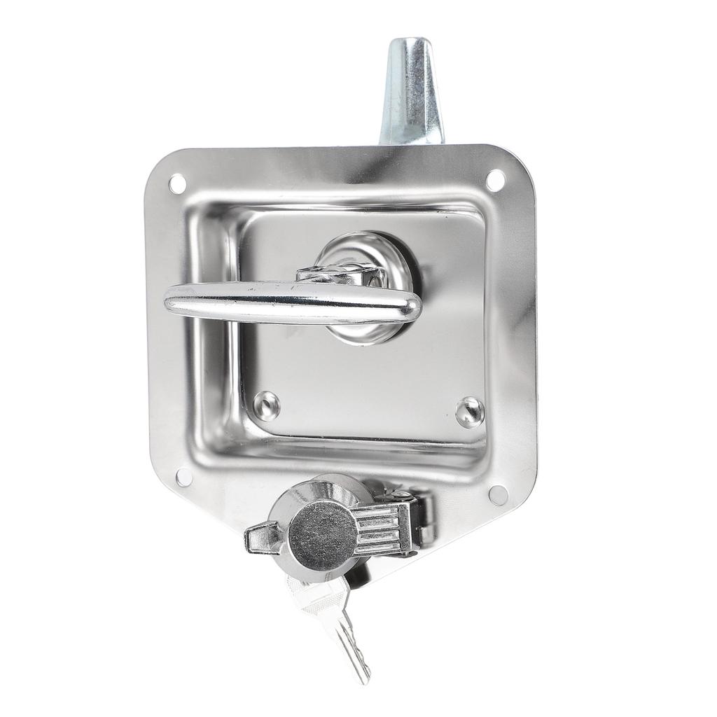 T-Griff-Verriegelung mit Schlüsseln, Klappgriff, Edelstahl-Werkzeugkastenschloss für den privaten und gewerblichen Gebrauch