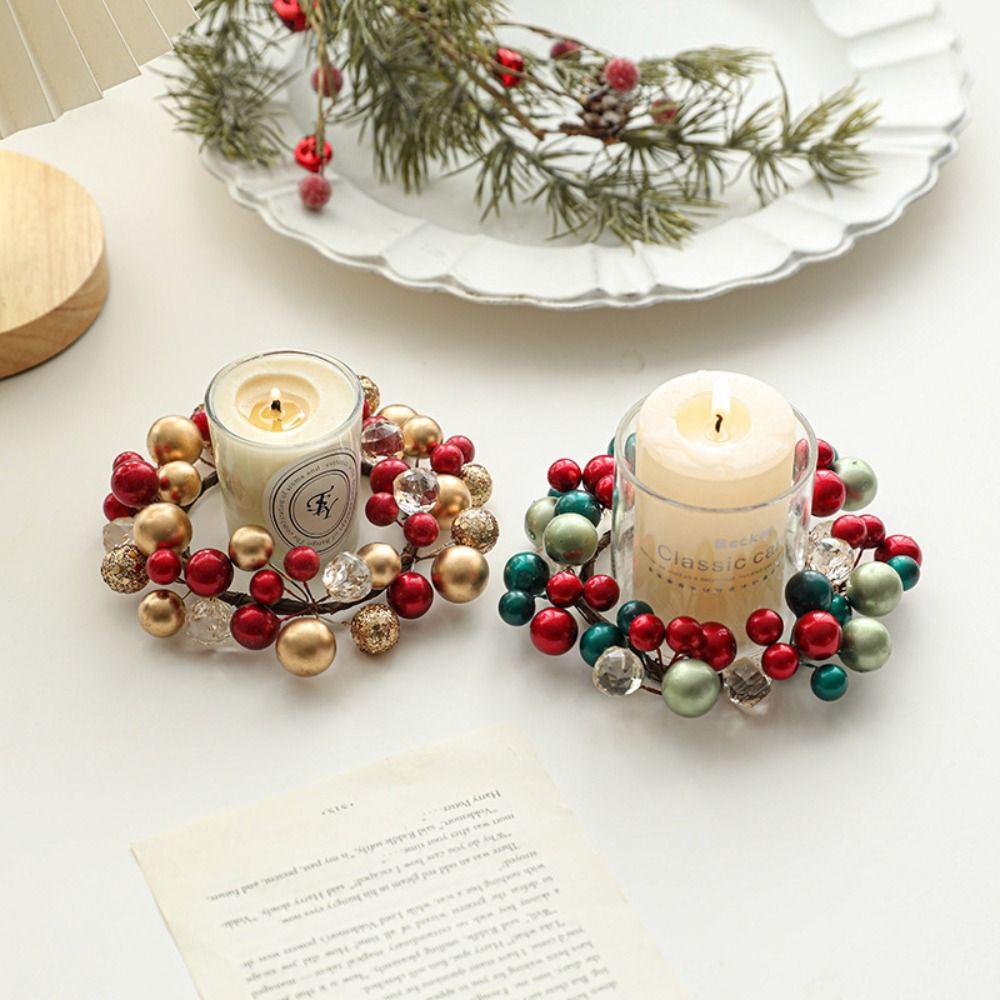 

13cm Garland Candle Holder Iron Merry Christmas Decorations Desktop Decoration Style 4
