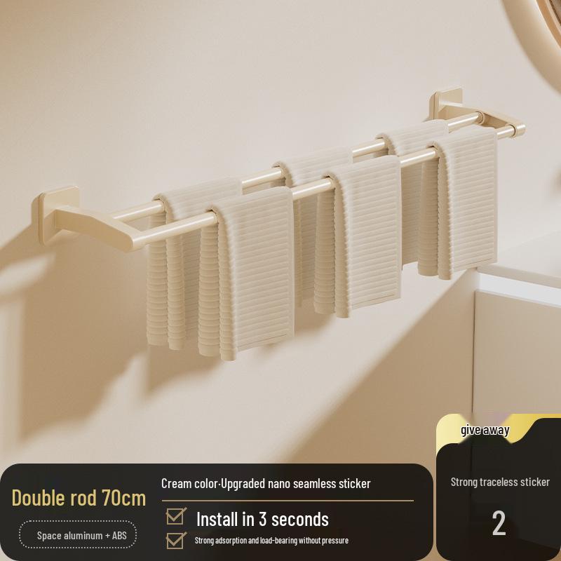 Punch-Free Wall-Mounted Multi-Functional Bathroom Storage Rack