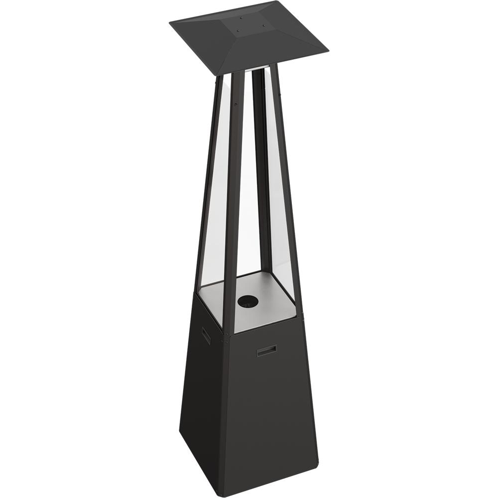Outdoor Gas Heater Umbrella Steel Black 12 kW Set