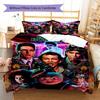 Ghostbusters Pattern Bedding Quilt Set Quilt Cover Pillowcase Home Decoration Gift (1 * Duvet Cover + 2 * Pillowcase, Without Core)