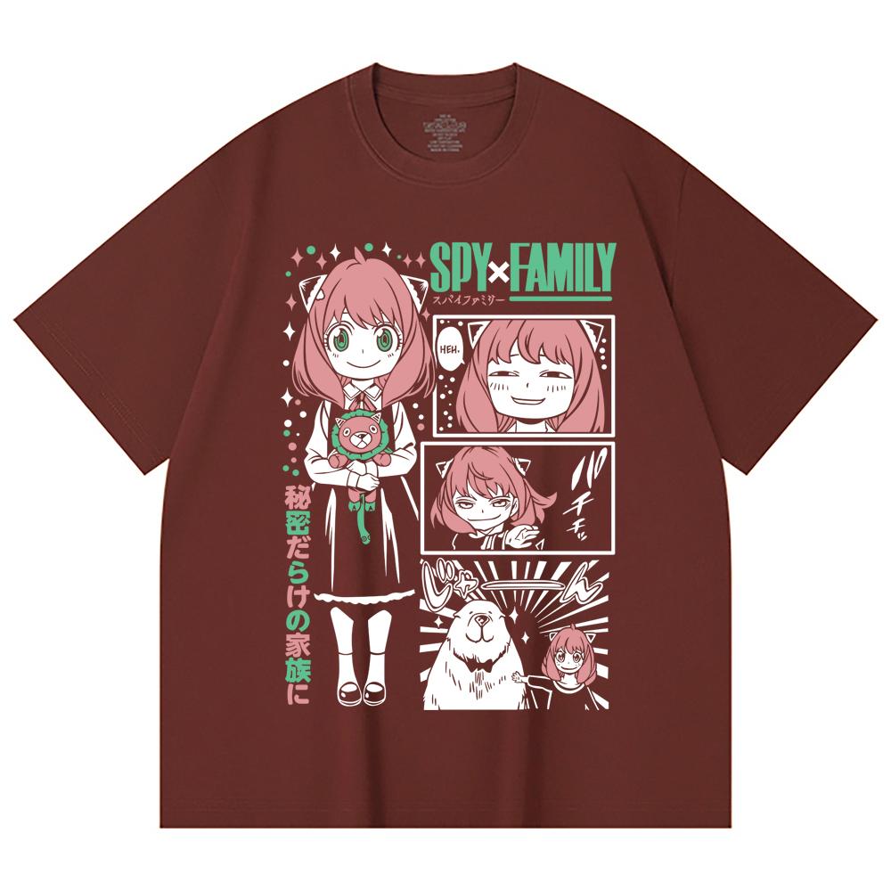 230 Gsm  Cotton Spy X Family V4 Anya Print Unisex Heavy Cotton T Shirt