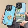 Cartoon Capybara Leather Phone Case For IPhone 16 16e 15 14 13 12 11 Pro Max Plus Mini Cover