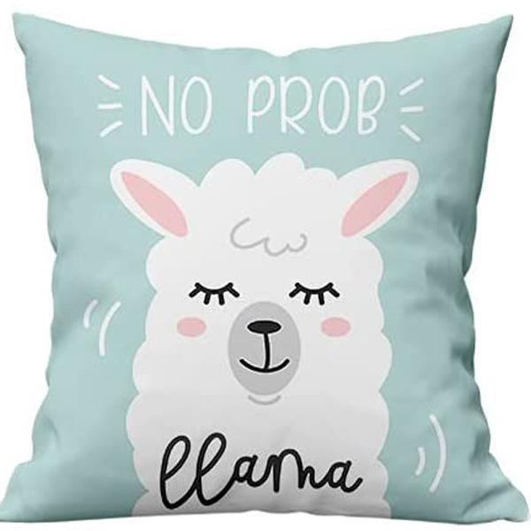 Super Cute Cartoon Linen Pillow Case Digital Printed Cushion Sofa Bed Pillow Simple