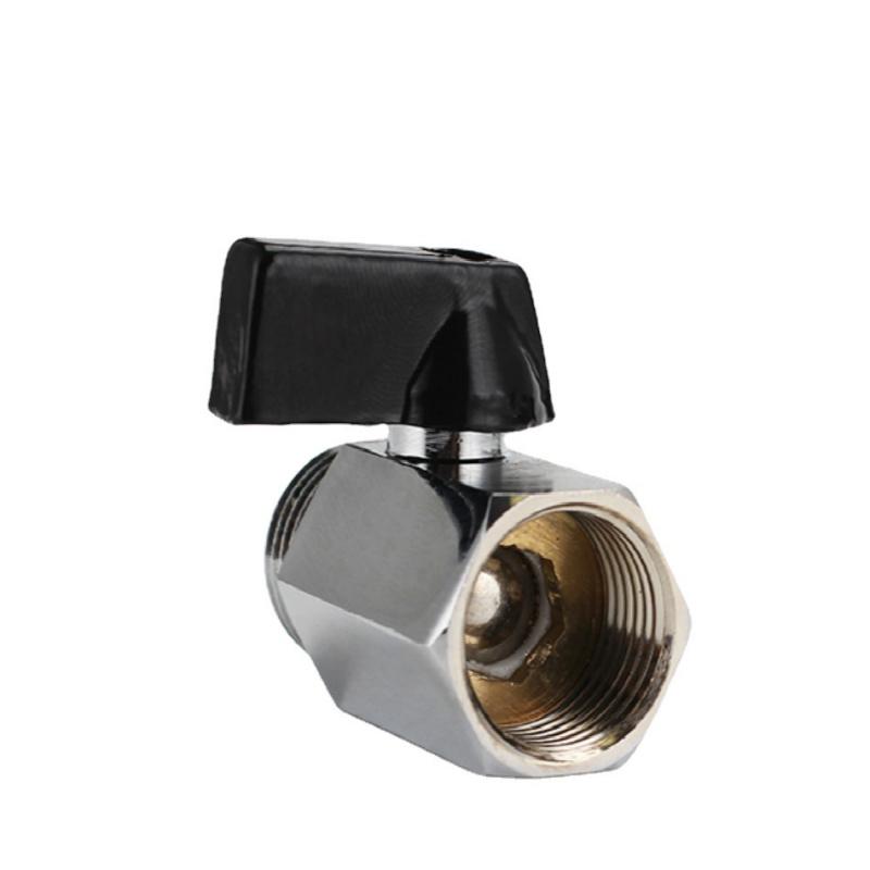 Mini Ball Valve with Internal and External Thread, All Copper Electroplated Double Internal Thread Double External Thread Water