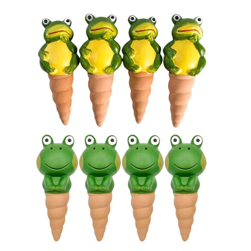 4 Pieces Frog Shaped Plant Watering Spike Automatic Holiday Watering Cute Plant