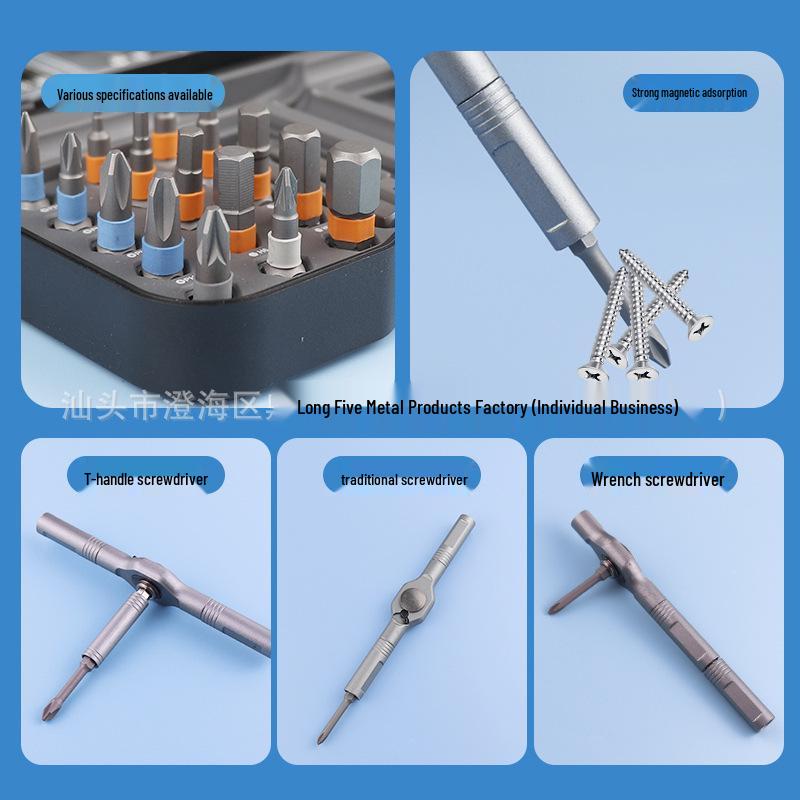34-in-1 Ratchet Screwdriver Set with S2 Alloy Bits for Household and Car Repairs
