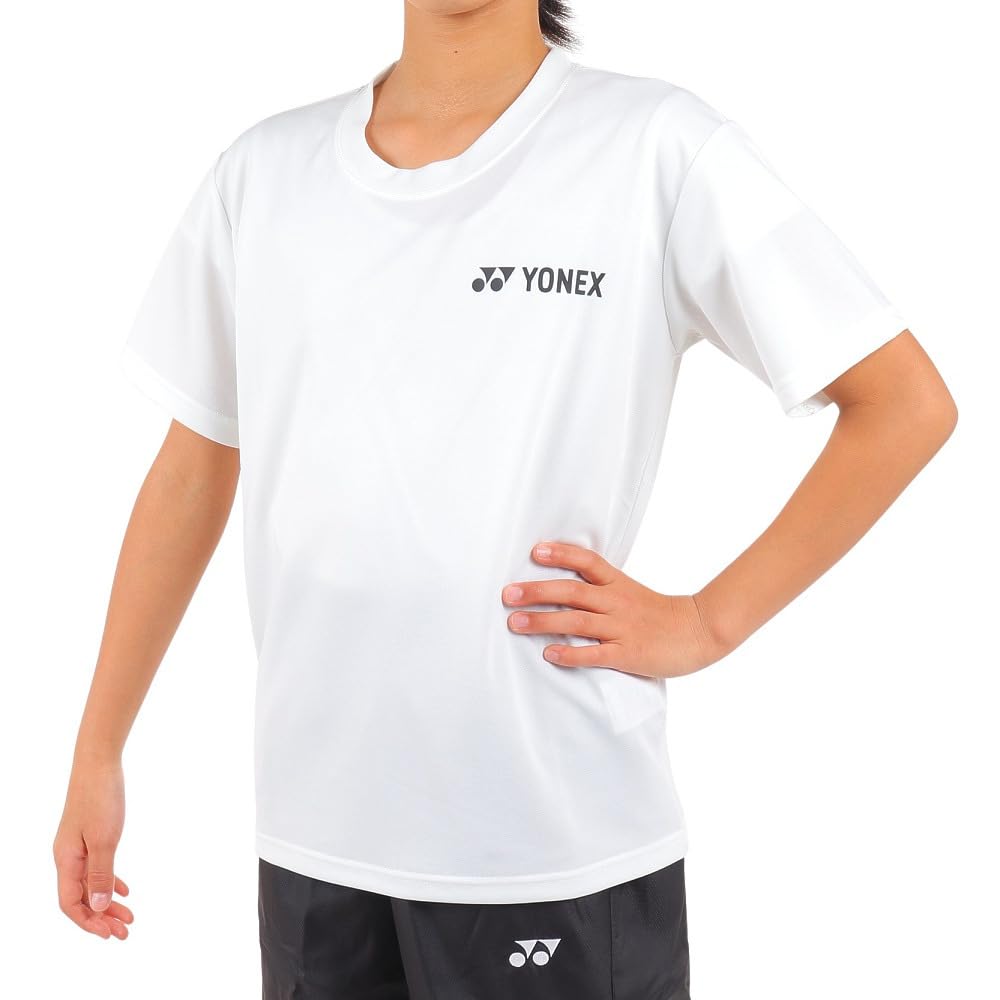 

Yonex Junior Dry White Japan Size J120 to Japanese size Shirt, Boys, (011), (equivalent 120)
