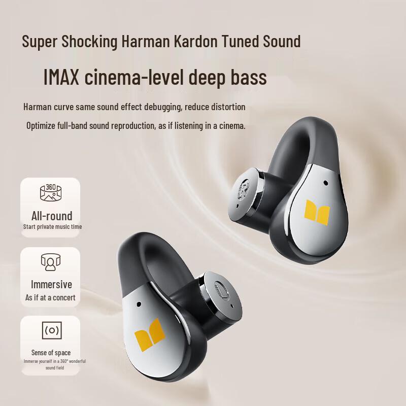 Monster MQT60 Wireless Open-Ear Clip-On Bluetooth Earphones