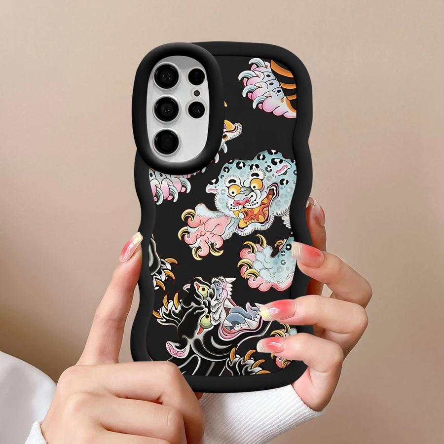 Cool Tiger Soft Phone Cover Case for Samsung Galaxy S22 Ultra A26 A25 S21 S25 S24 S20 FE S23 Plus A35 A55 A34 A24 A36 A54