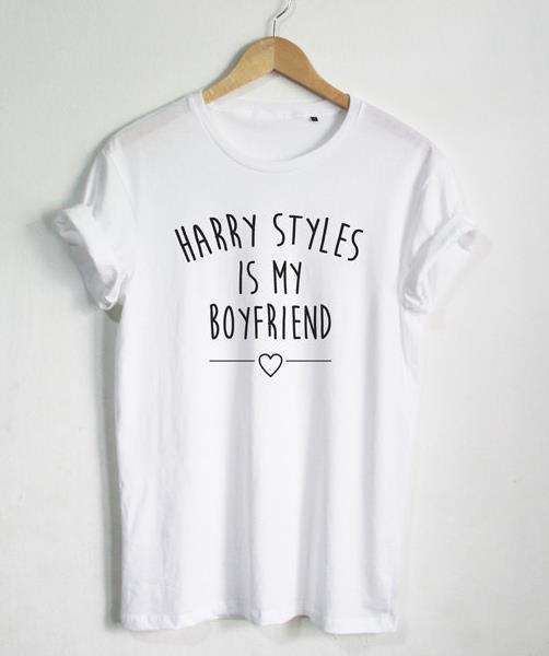 Harry Styles è il mio ragazzo Lettere Stampa Donna T shirt Cotton Casual Divertente Camicia Per Donna