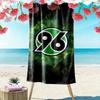 Hannover 96 Baskılı Plaj Havlusu, Plaj Kamp Yüzme İçin Büyük Yumuşak Hızlı Kuruyan Havlu