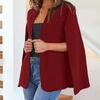 Womens Short Sleeveless Blazer Coat In Solid Colors Elegant Slim Fit Cape Style Jacket Office Wear