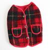 French Bulldog Red Plaid Vest Double Layer Casual for Chubby Dogs Corgi English Bulldog Pug